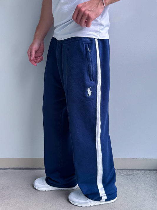POLO Lacivert Yan Şeritli Rahat Fit Eşofman Altı