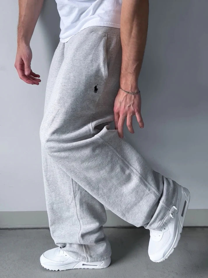 POLO Gri Oversize Rahat Fit Eşofman Altı